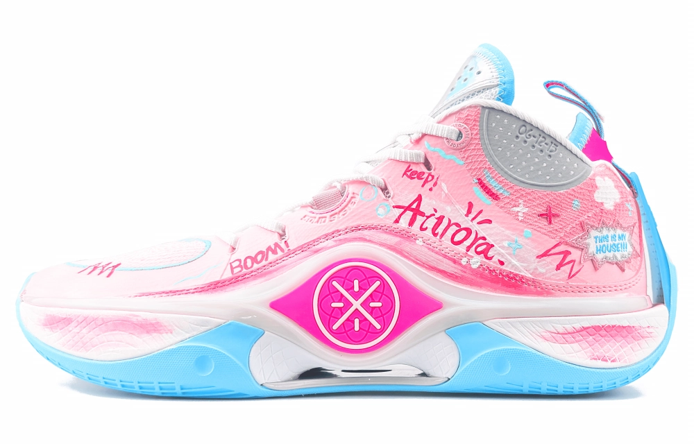 LiNing Wade Shadow 5 Cushioning Impact Resistant Rebound Low top Basketball Shoes Men's Pink