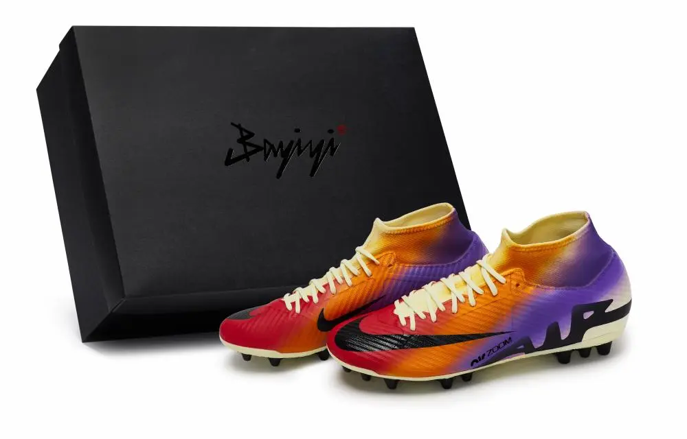 Nike Mercurial Superfly 9 Soccer Shoes Men's Black Rice Yellow Purple