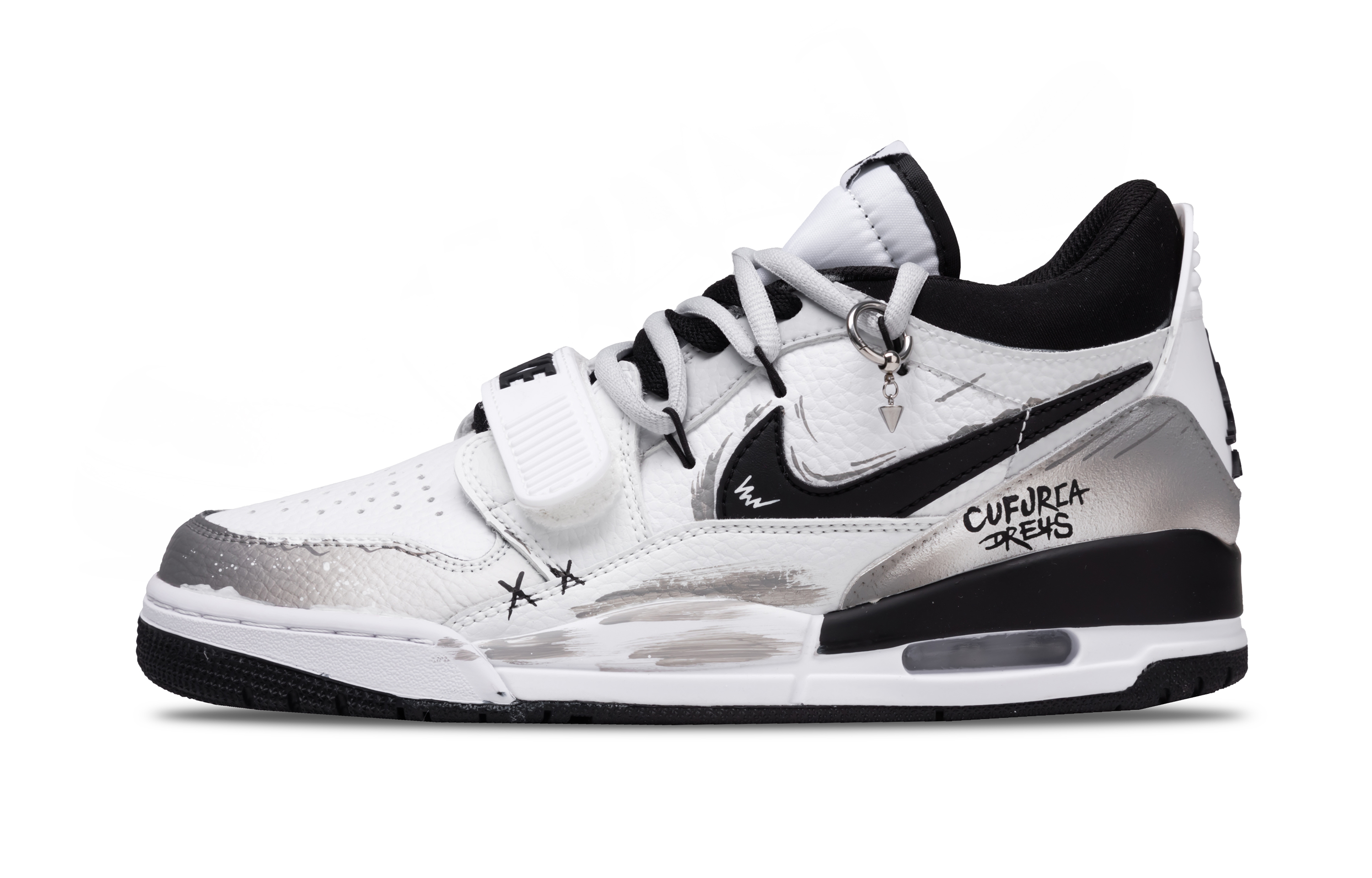 Jordan Legacy 312 Night Black Height Increasing Low Top Vintage Basketball Shoes Men's Light Gray