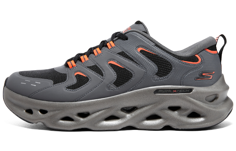 Skechers Low Top Running Shoes Men's Gray Black