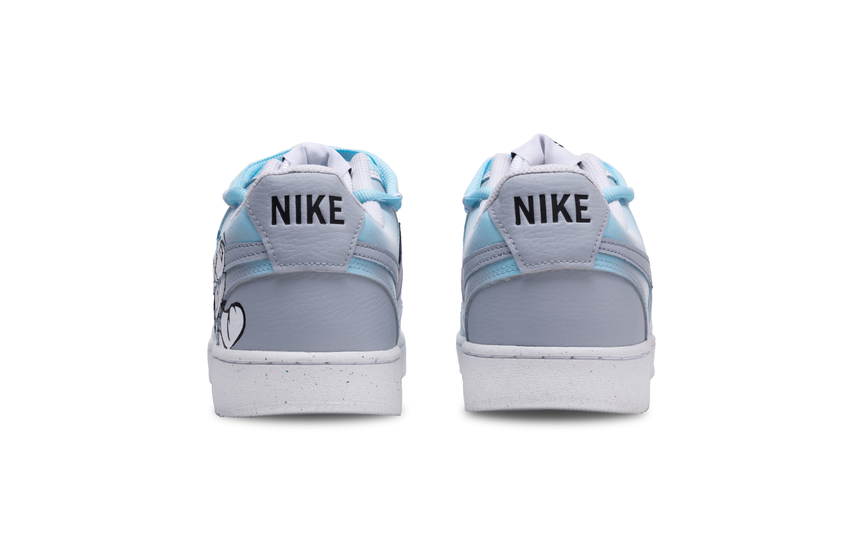 Nike Court Vision 1 Anti Slip Wear Resistant Low Top Skateboard Shoes Women's Blue купить в интернет-магазине Yoocart с быстрой доставкой по России.