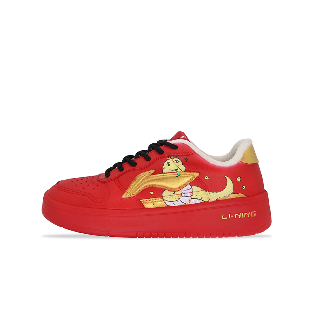 LINING Pontoon Boats Skateboard Shoes Women's Low top Red