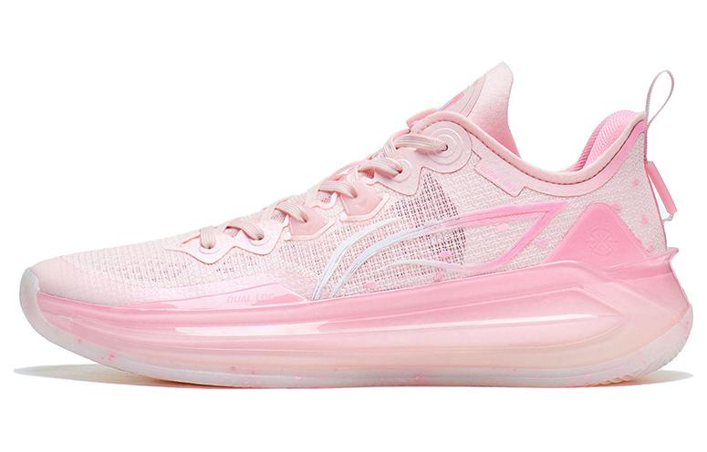LiNing Liren 3 V2 Durable Breathable Low-Top Basketball Shoes Men's New Light Pink