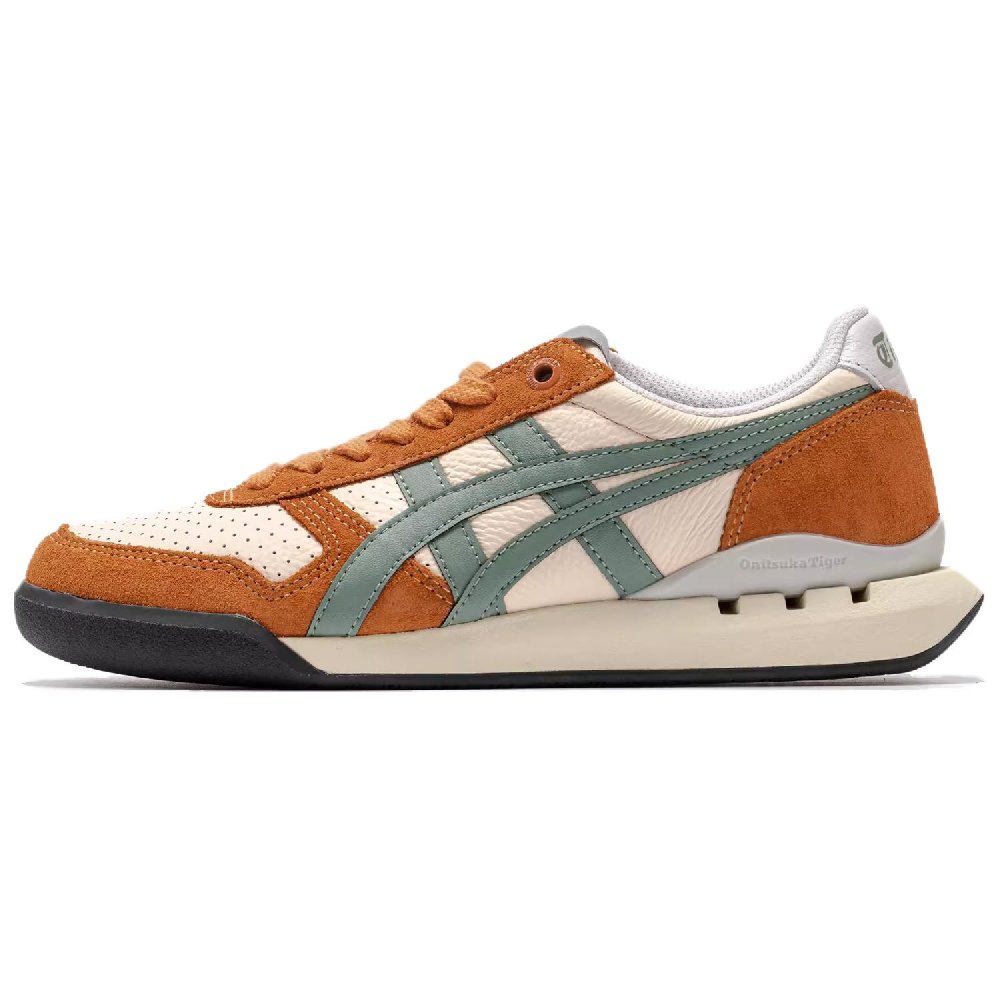 Onitsuka Tiger Ultimate 81 Anti-Slip Wear-Resistant Low-Top Casual Shoes Unisex Orange Pink Green