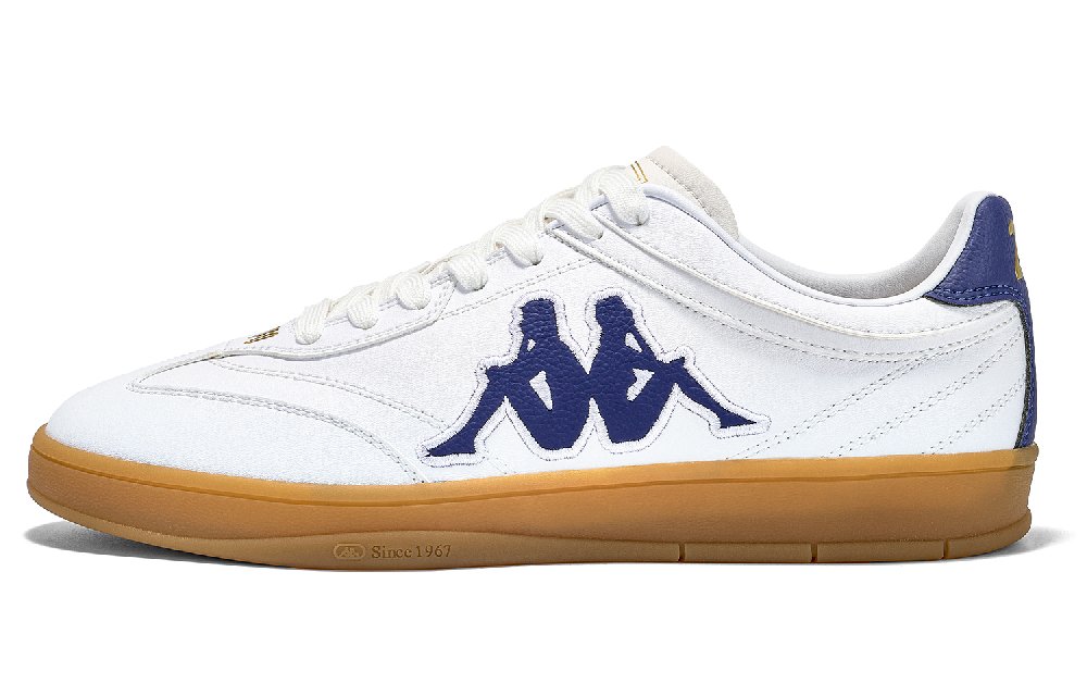 Kappa Tifo Back to Back Anti Slip Wear Resistant Low Top Skateboard Shoes Unisex White Blue