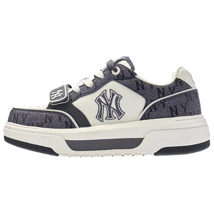 MLB New York Yankees Anti Slip Wear Resistant Low Top Skateboard Shoes Unisex Dark Heather Gray