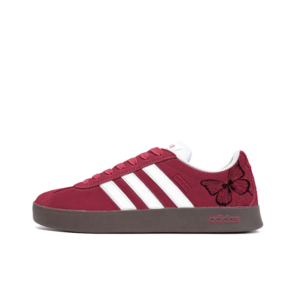 Adidas Neo Vl Court Margarita, Amber Slip Resistant Low Top Skateboard Shoes Unisex Red