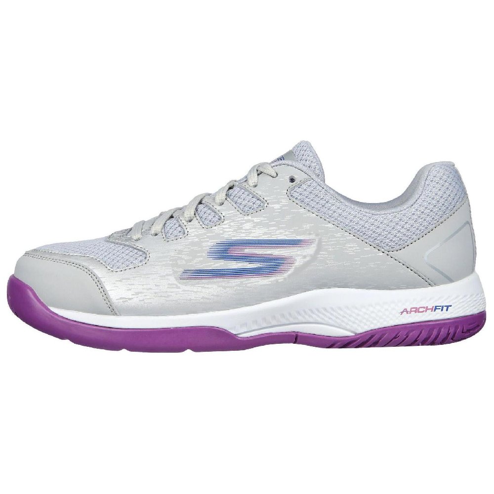 Skechers Viper Court Pickleball Shoes 'Grey Purple' Women's