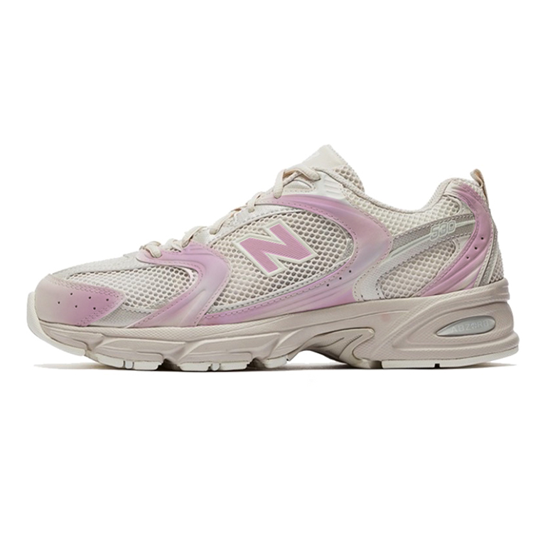 New Balance NB 530 Anti-Slip And Wear-Resistant Breathable Low-Top Running Shoes Unisex Beige Brown Pink
