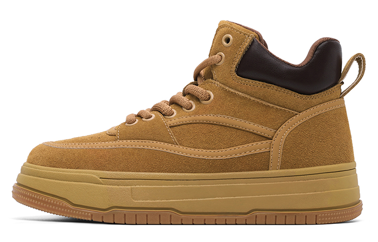 Dickies Slip-Resistant Water-Resistant And Wear-Resistant Mid-Top Skateboard Shoes Women's Earth Yellow