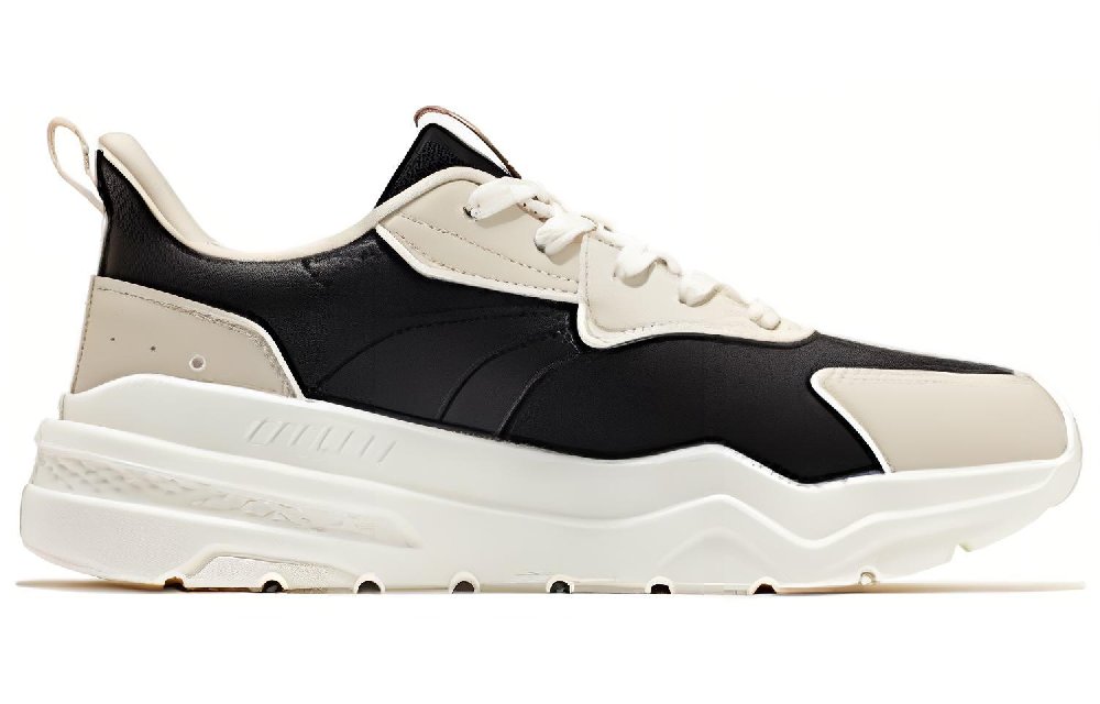361° Anti Slip Wear Resistant Low Top Casual Shoes Men's Black White