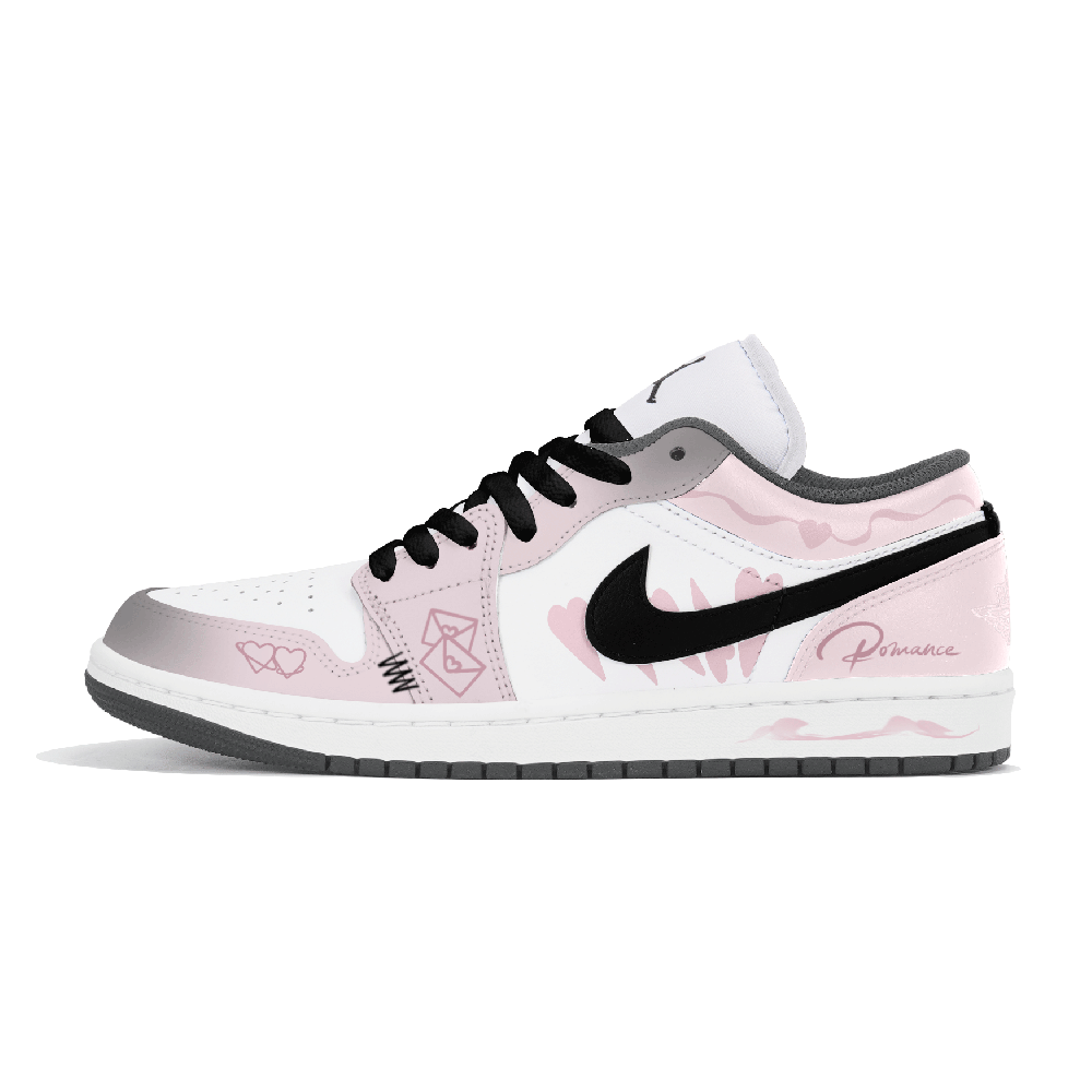Jordan Air Jordan 1 Cushioning, Slip Resistant, And Abrasion Resistant Low Top Vintage Basketball Shoes Men's Pink