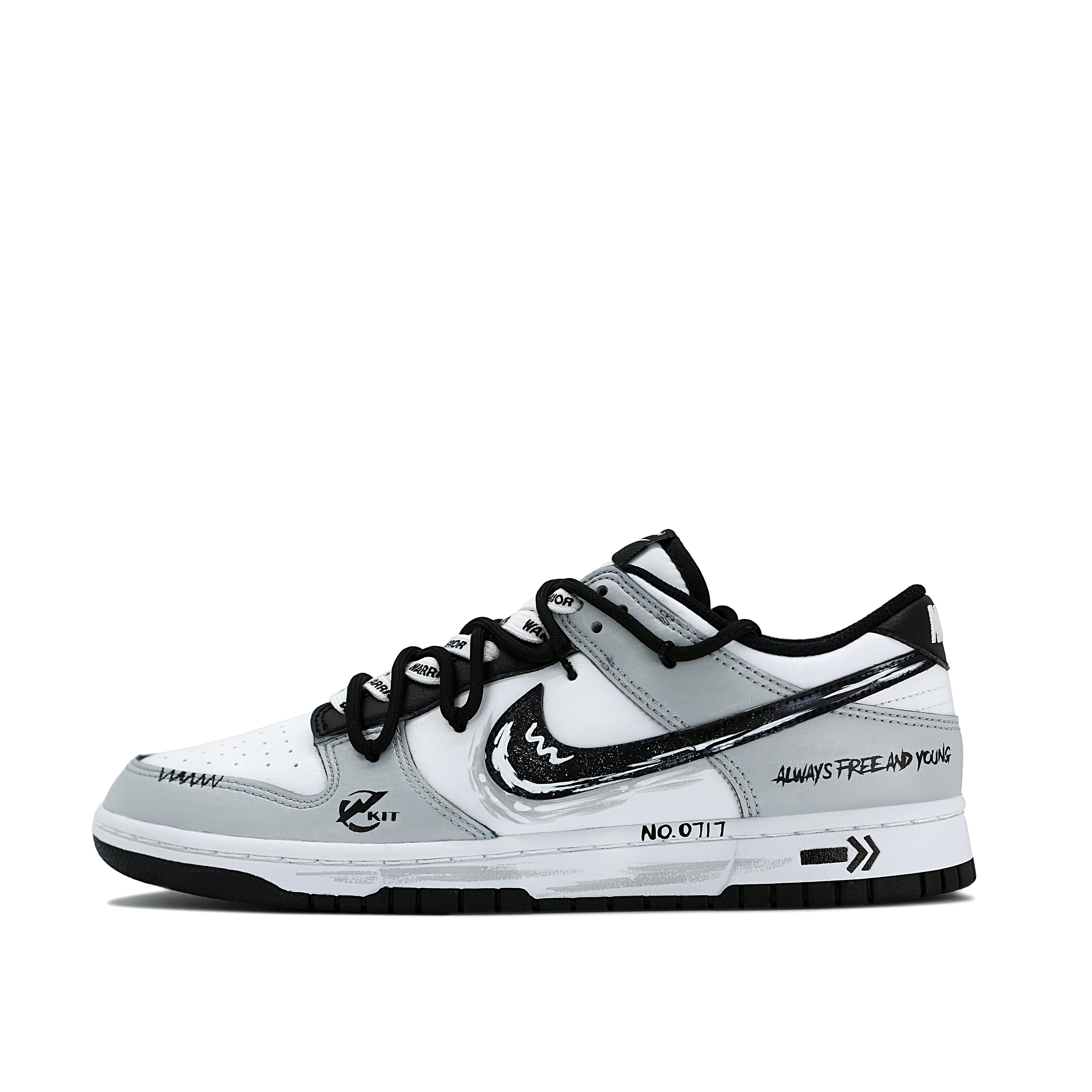 Nike Dunk Z Kit Abrasion Resistant Low top Skateboard Shoes Unisex Black Gray