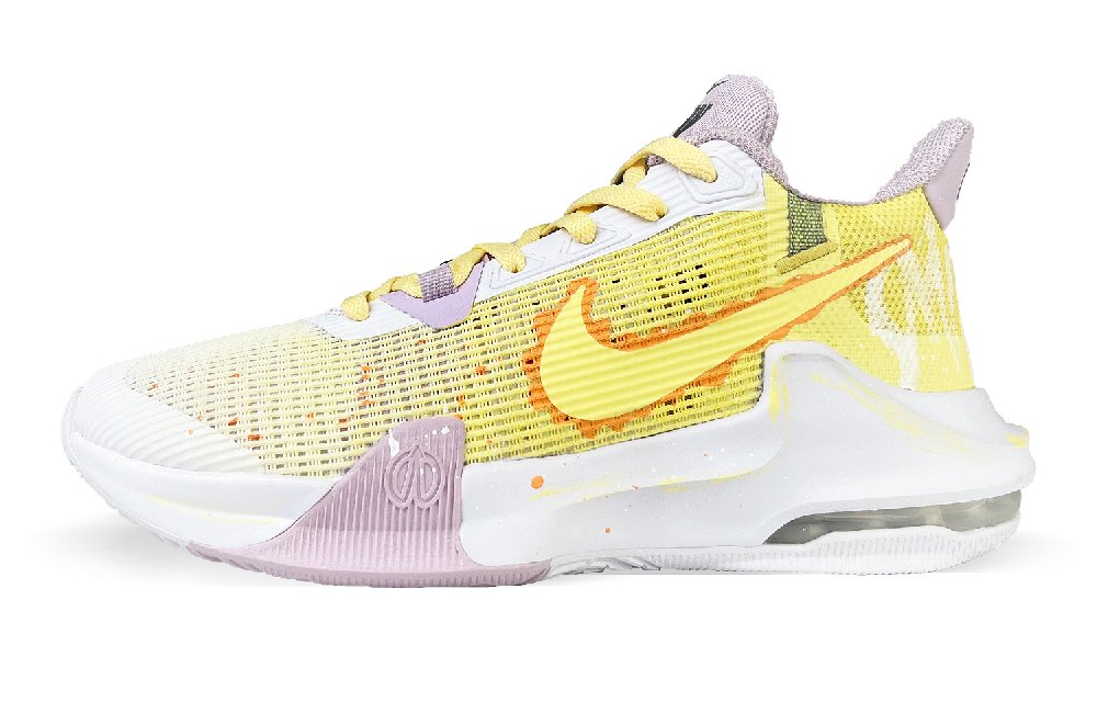 Nike Air Max Impact 3 Cushioning Anti-Slip And Wear-Resistant Low-Top Basketball Shoes Unisex Yellow White
