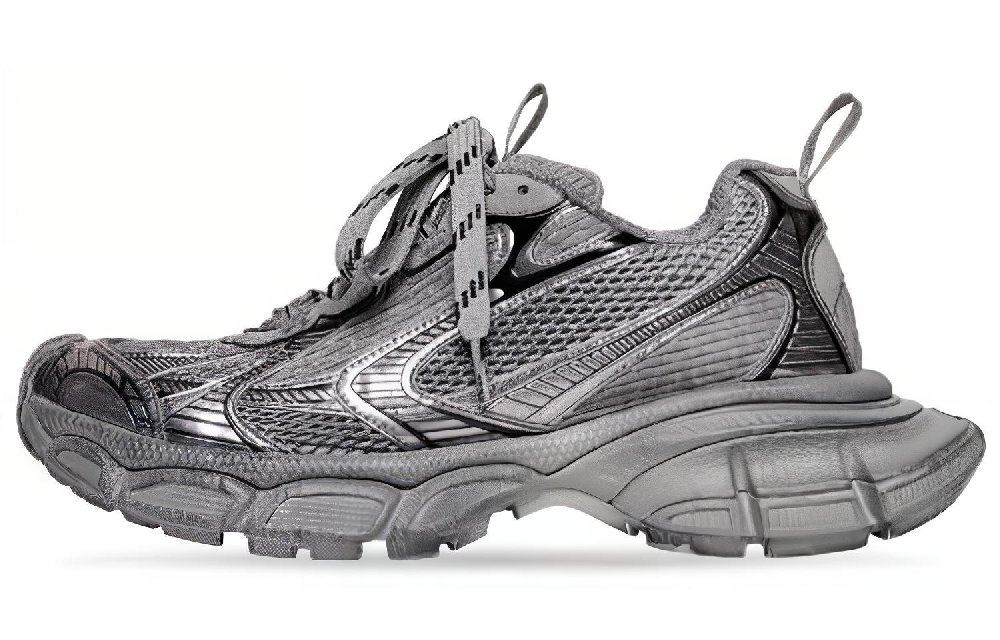 Balenciaga 3XL Low-Top Chunky Sneakers Men's Silver Gray