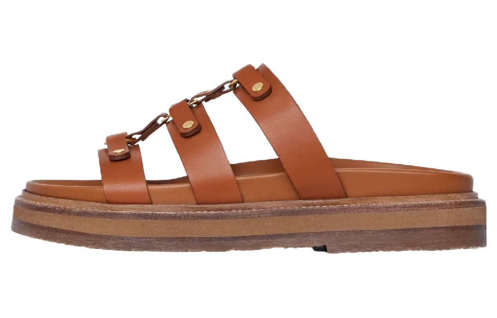 CELINE Stylish Sandals Women's Brown