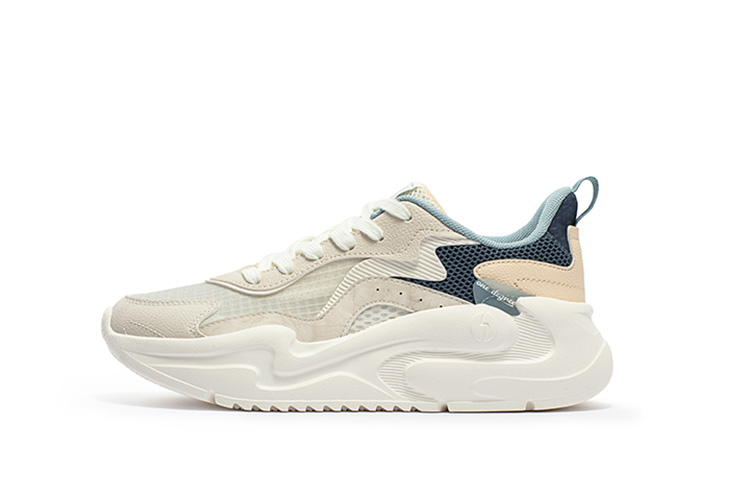 361° Yunshu 4.0 Slip Resistant, Abrasion Resistant, Breathable Low Top Casual Shoes Women's White Blue