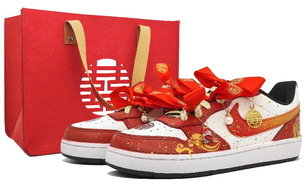 Nike Court Borough 2 Low top Skateboard Shoes Women's Joyful Red