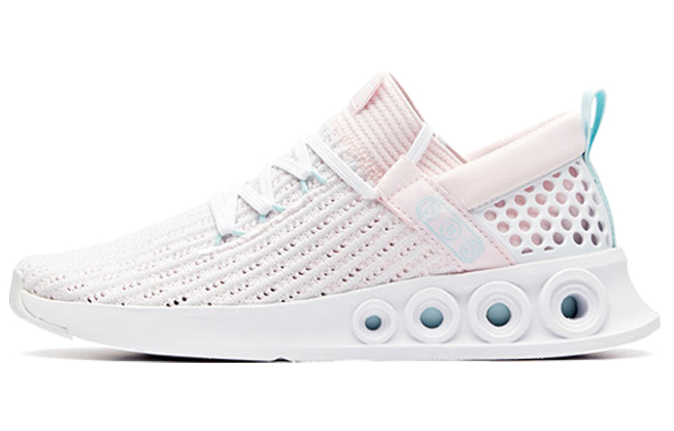 Anta Cushioning, Slip Resistant, And Abrasion Resistant Low Top Running Shoes Women's Pink Blue White