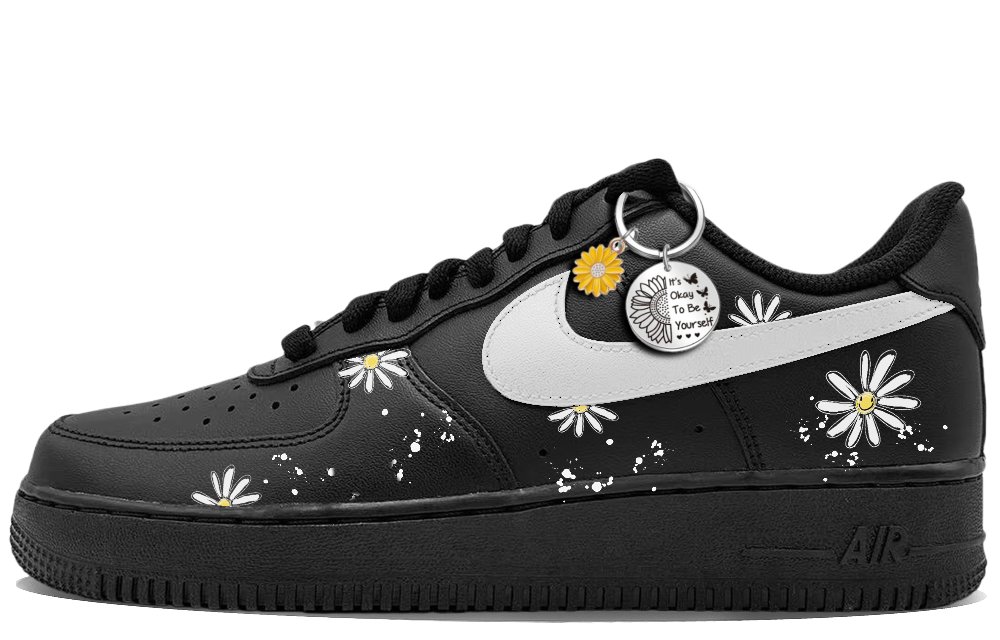 Nike Air Force 1 Hinata Print Abrasion Resistant Low Top Skateboard Shoes Unisex White