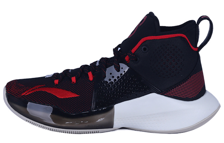LINING SONIC 8 Basketball Shoes Men's High top Black/White/Red