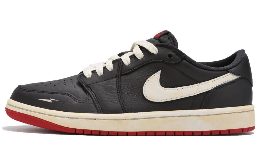 Jordan Air Jordan 1 Cushioning Low top Vintage Basketball Shoes Women's Black