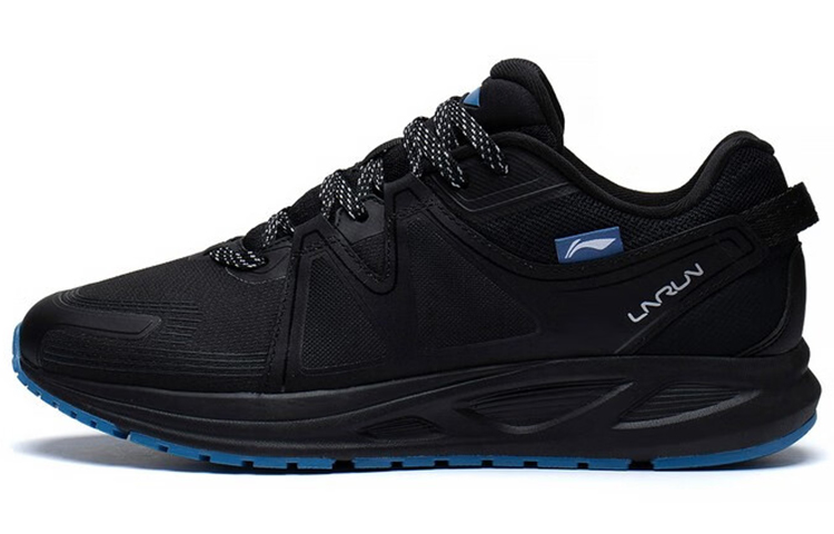LiNing Shock Absorbing, Non Slip, Wear Resistant, Breathable And Lightweight Low Top Running Shoes Men's Black