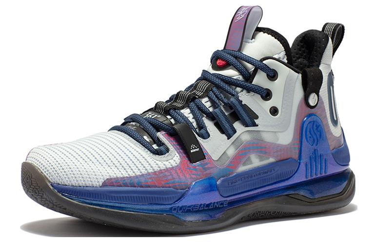 AG CHANGPAI x 361° AG1 Pro Aaron Gordon AG1 Cushioning Wear-Resistant Mid-Top Performance Basketball Shoes Gray Blue