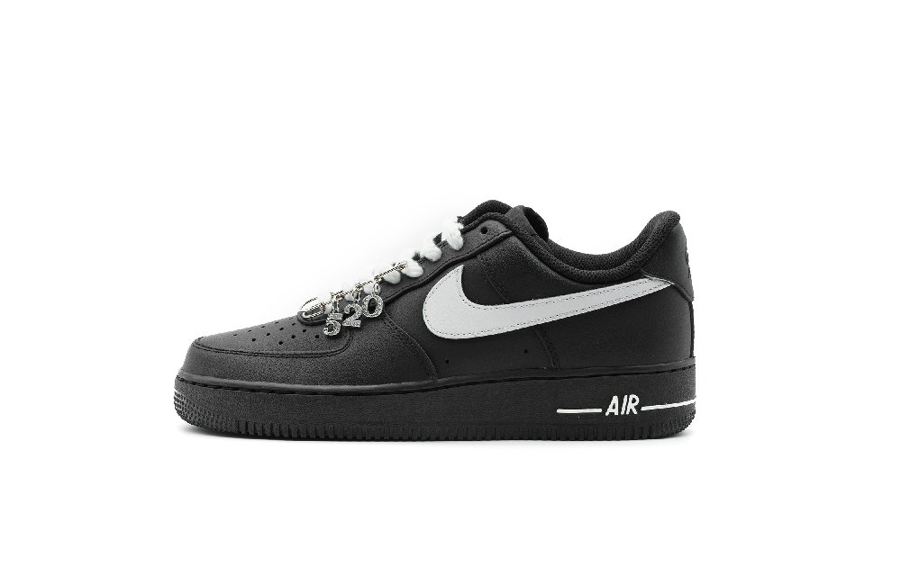 Nike Air Force 1 Low Top Skateboard Shoes Unisex Black