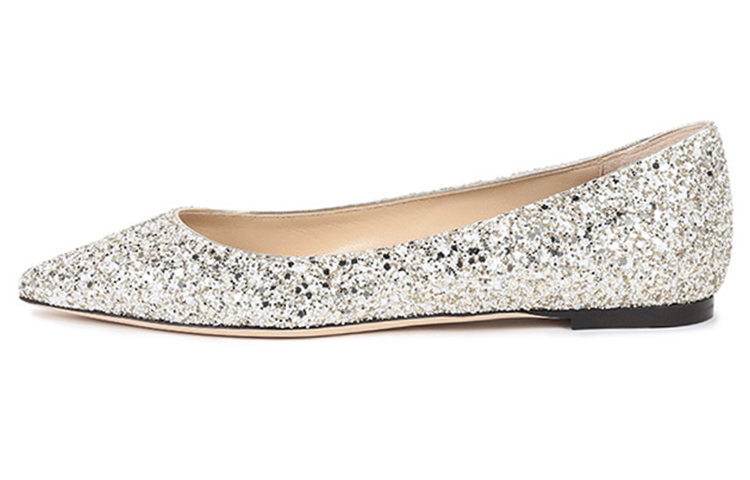 Jimmy Choo ROMY Flat Shoes Women's Moon Sandy