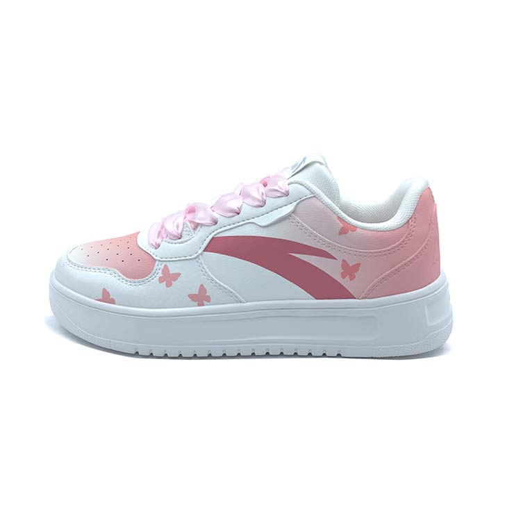 Anta Anti-Slip And Wear-Resistant Lightweight Low-Top Skateboard Shoes Women's White Pink