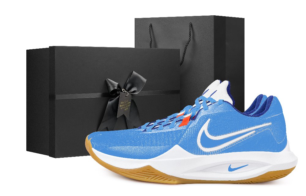 Nike Precision 6 Low Top Basketball Shoes Men's Blue