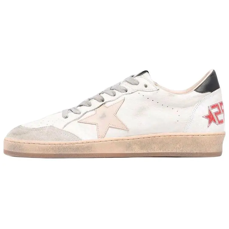 Golden Goose Ball Star Low top Athletic Shoes, Skateboard Shoes Men's White