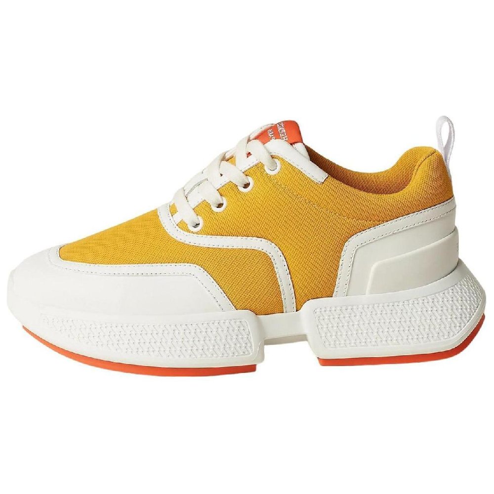 HERMES Giga Low-Top Casual Shoes Women's Yellow White