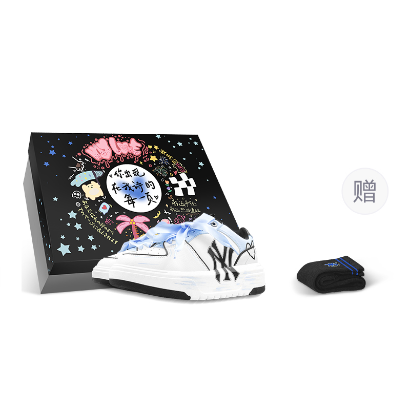 MLB Chunky Liner Low Top Skateboard Shoes Unisex White Blue
