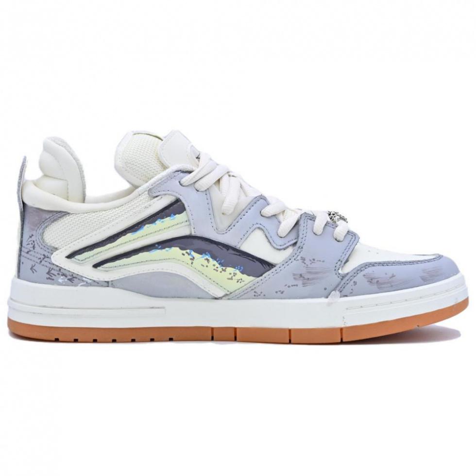 LiNing Wei Wu PRO Ink Bamboo Chinoiserie Coverage Wear-Resistance Balance Low-Top Skateboard Shoes Men's White Gray купить в интернет-магазине Yoocart с быстрой доставкой по России.