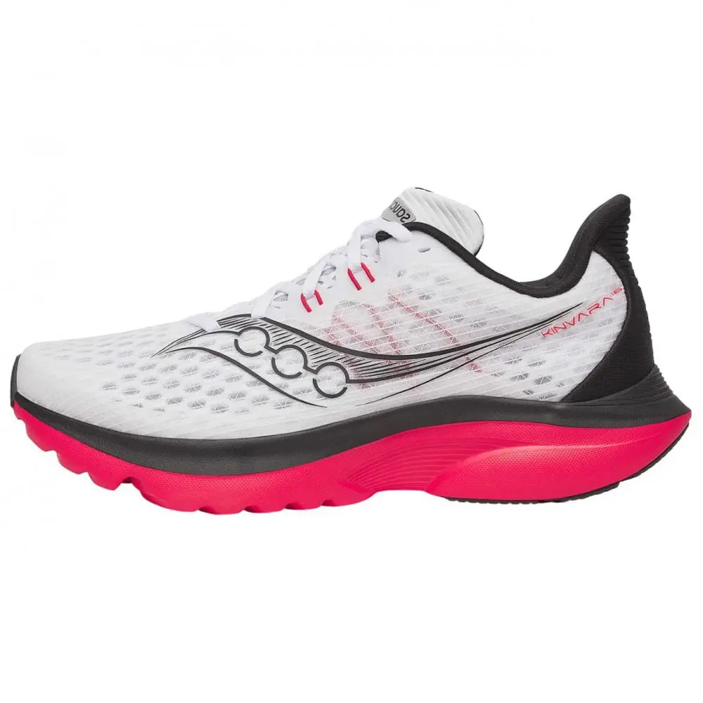 Saucony Kinvara16 Breathable Low top Casual Running Shoes Unisex White Red