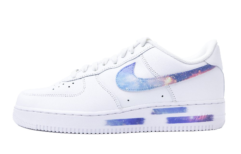 Nike Air Force 1 Low Low-Top Skateboard Shoes Men's White Blue Purple