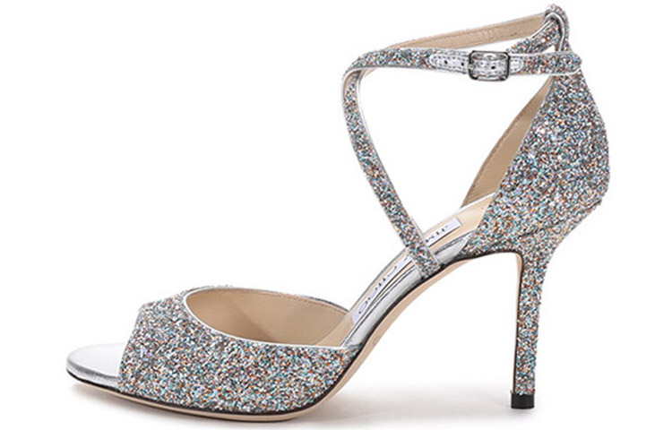 Jimmy Choo Emsy Slim Heel High Heels 8.5cm Women's Silver
