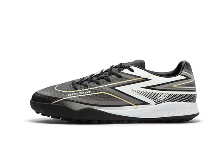 361° Dream Chaser TF The Dark Knight Cushioning Anti-Slip And Wear-Resistant Soccer Shoes Unisex Black White Gray