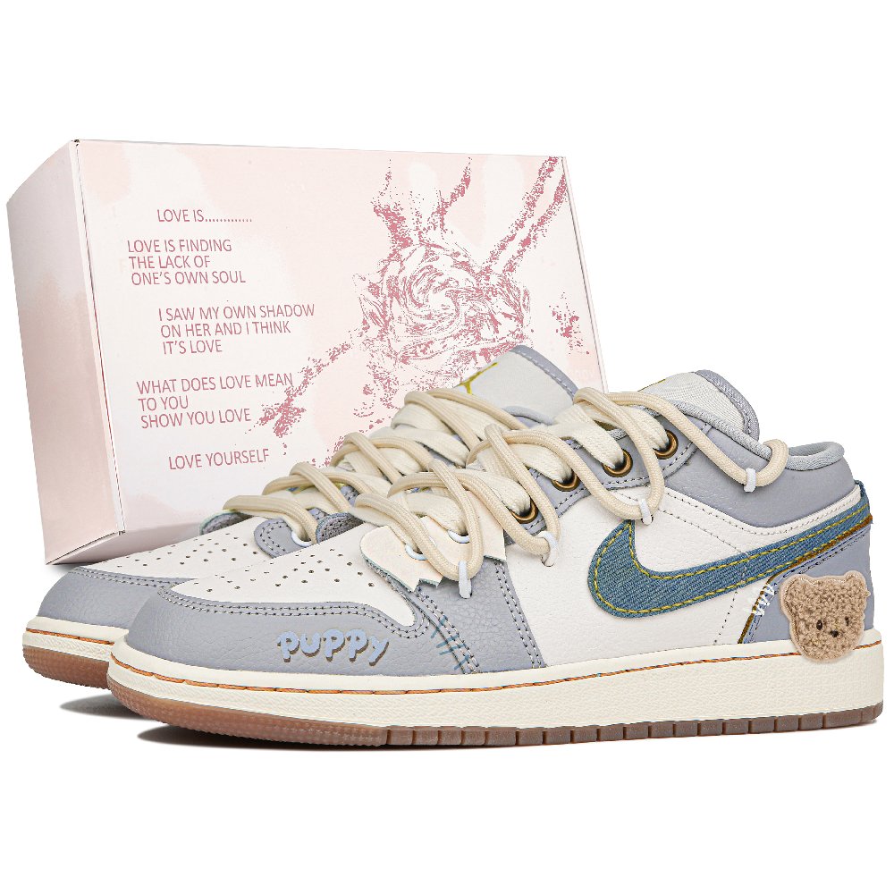 Jordan Air Jordan 1 Low Top Skateboard Shoes Women's Steel Blue