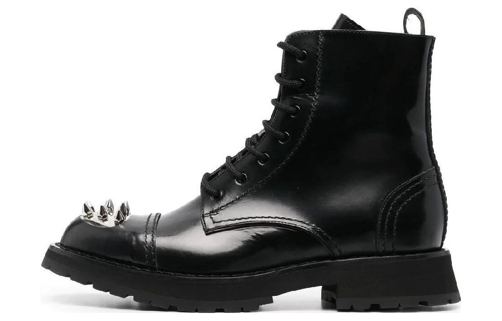 Alexander McQueen Punk Stud Boot Black