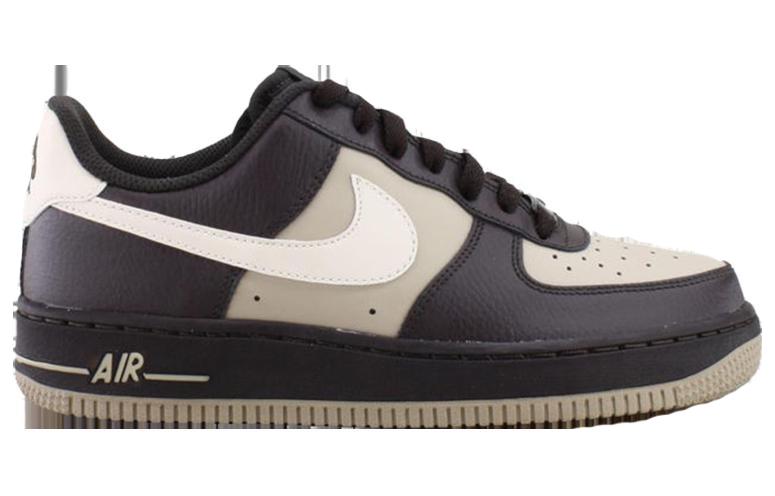 Nike Air FORCE 1 Кроссовки для скейтбординга Низкие Черно-Коричневые Унисекс