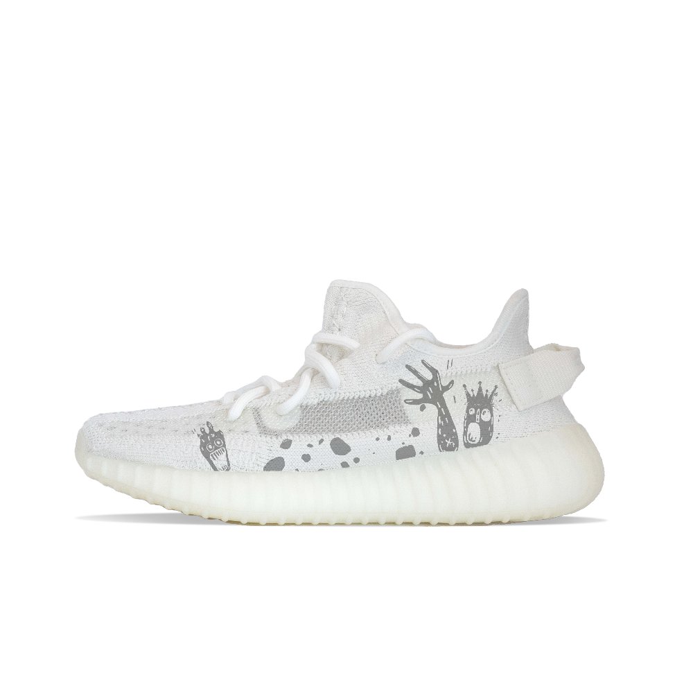 Adidas Originals Yeezy Boost 350 V2 Stone Monument Crown Abrasion Resistant Low Top Casual Shoes Unisex White