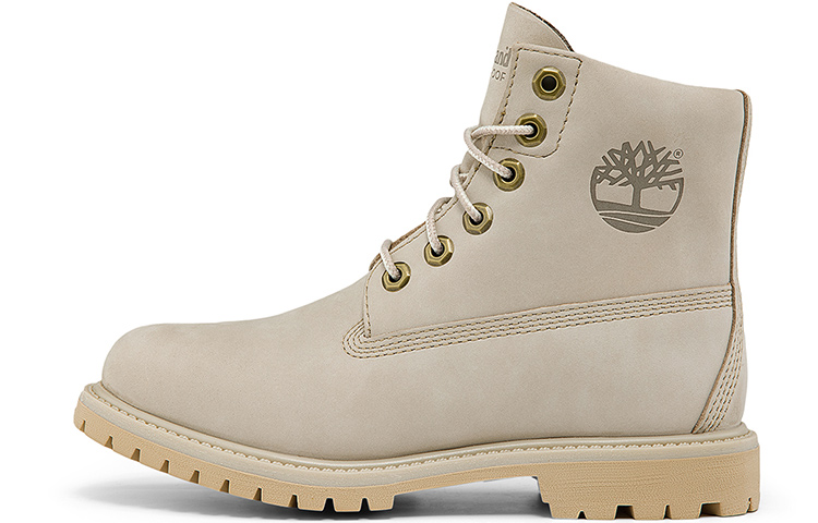 Timberland Paninara Collarless 6 Inch Wide Fit Waterproof Boots 'Light Grey Nubuck' Women's