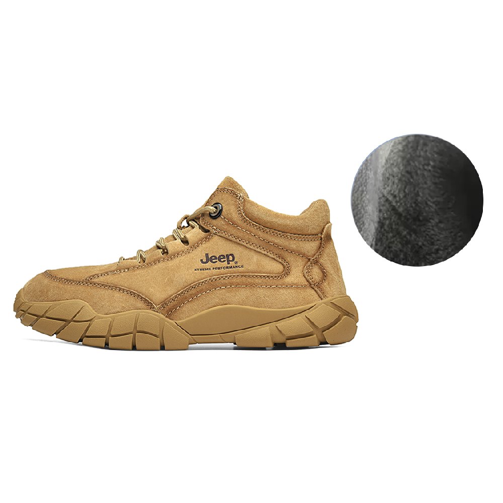 Jeep Mid Top Outdoor Shoes Unisex Camel