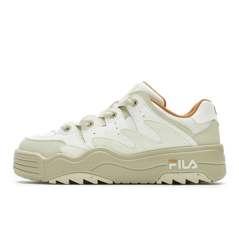 FILA Rosetta Anti-Slip Wear-Resistant Low-Top Skateboard Shoes Women's White Yellow