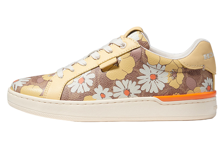 COACH Lowline Slip Resistant Low Top Sports Casual Shoes Women's Vanilla
