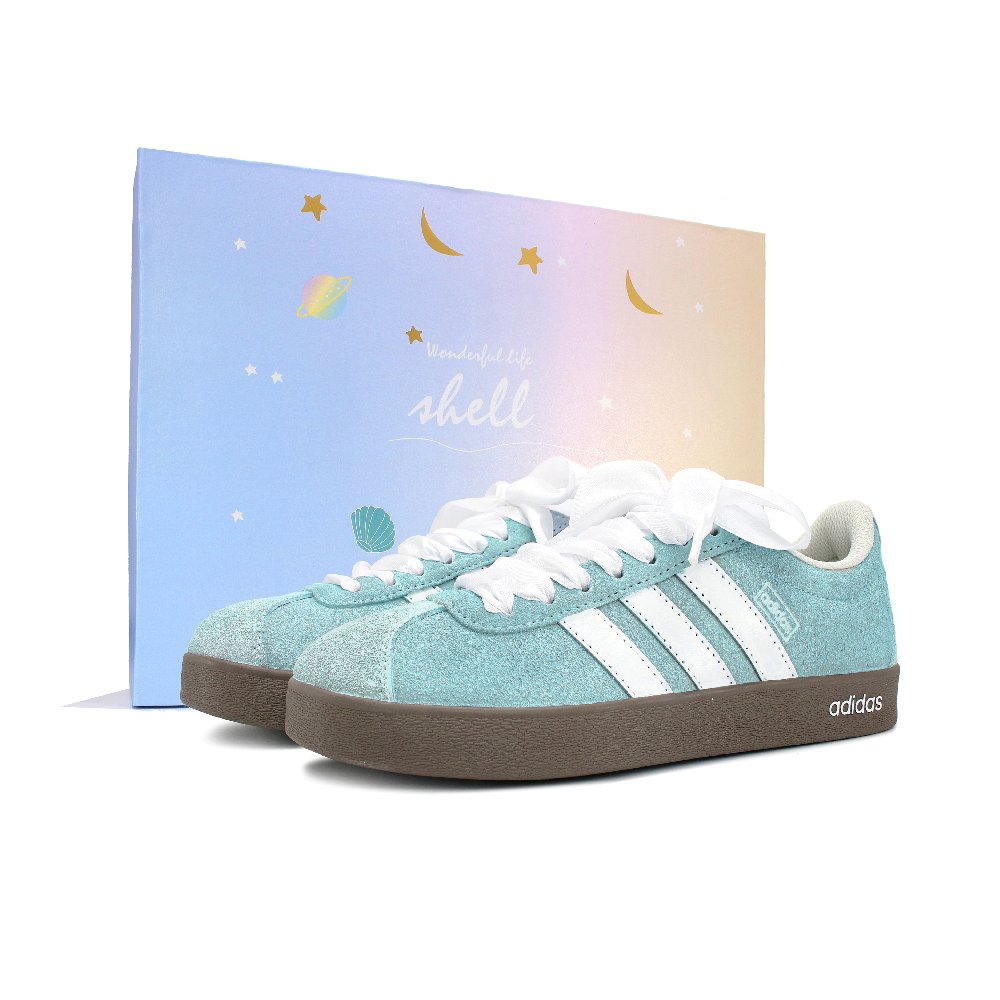 Adidas Neo VL Court 2.0 Forest Of Fireflies Wear resistant And Lightweight Low Top Skateboard Shoes Unisex Blue