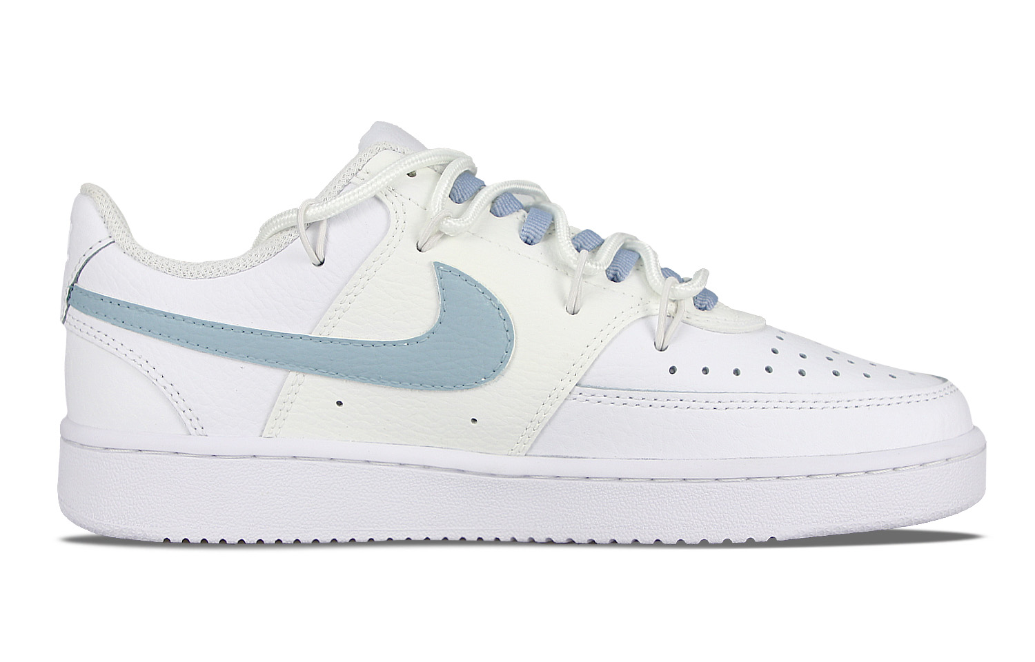 Nike Court Vision 1 Biu Non slip Lightweight Low top Skateboard Shoes Women's Blue White